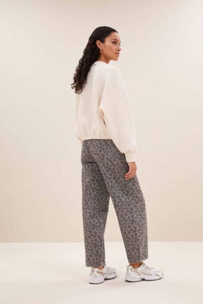 Bodil ready sweater oyster melee By-Bar Amsterdam