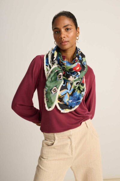 Shawl double flower glory multi Pom Amsterdam
