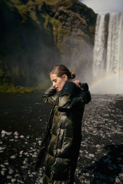 Nova metallic down jacket forest night Mos Mosh