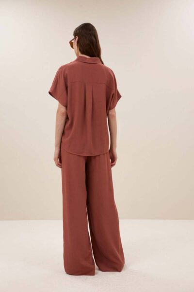 Barley viscose blouse sienna By-Bar Amsterdam