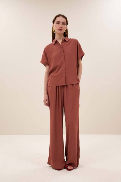 Barley viscose blouse sienna By-Bar Amsterdam