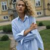 Tayla stripe shirt hydrangea Mos Mosh
