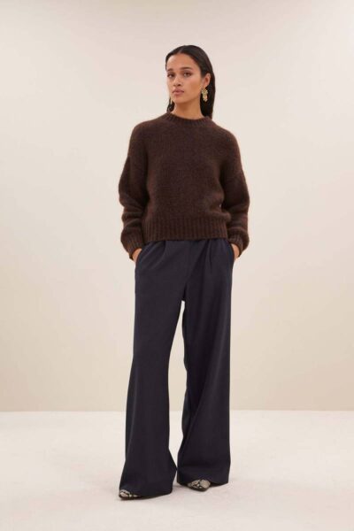 Sonny sparkle pullover dark brown By-Bar Amsterdam