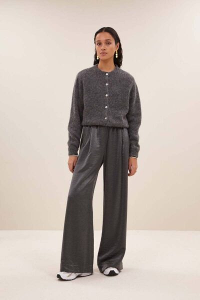 Benji metallic pants silver By-Bar Amsterdam