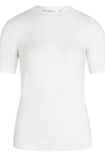 Taro rib tee white Co’Couture
