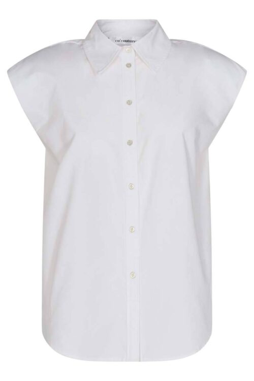 Yates boxy shoulder shirt white Co’Couture