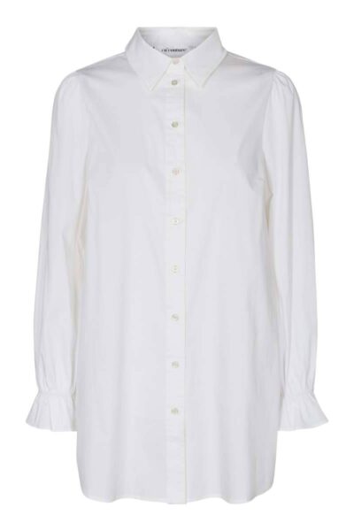 Sandy frill cuff shirt white Co’Couture