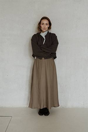 Laurent skirt taupe Aimee The Label