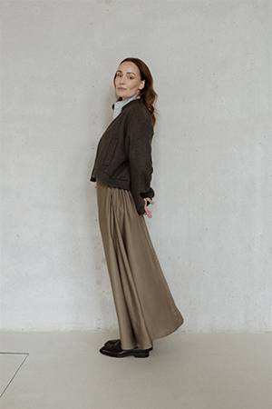 Laurent skirt taupe Aimee The Label