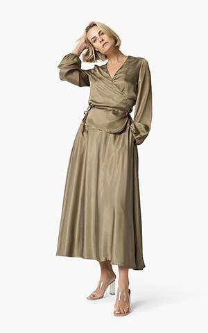 Laurent skirt taupe Aimee The Label