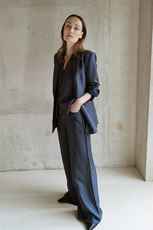 Karin gilet grey.blue Aimee The Label