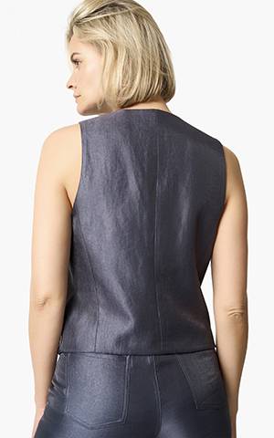 Karin gilet grey.blue Aimee The Label