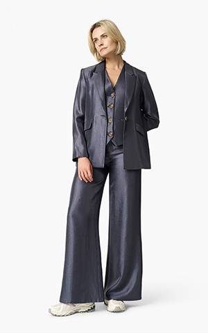 Karin gilet grey.blue Aimee The Label