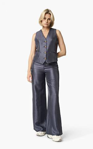 Karin gilet grey.blue Aimee The Label