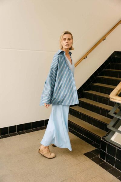Rhode blouse blue stripe Aimee The Label
