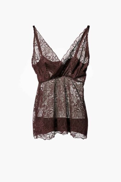Vivian lace top brown Aimee The Label