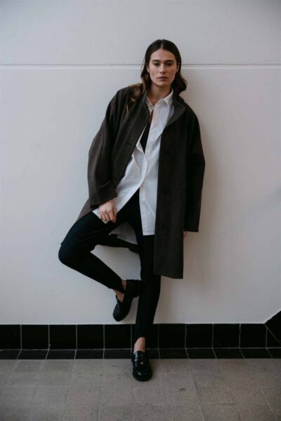 Tokyo poncho brown melange Aimee The Label