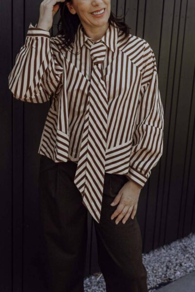 Oslo brown stripe Aimee The Label