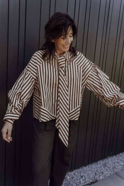 Oslo brown stripe Aimee The Label