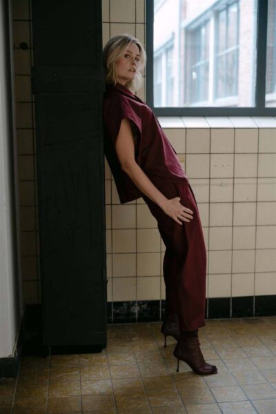 Colombia trouser burgundy Aimee The Label