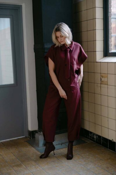 Colombia trouser burgundy Aimee The Label