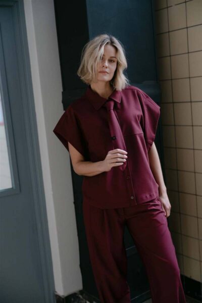 Colombia trouser burgundy Aimee The Label
