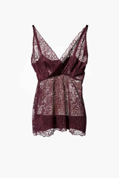 Vivian lace top burgundy Aimee The Label