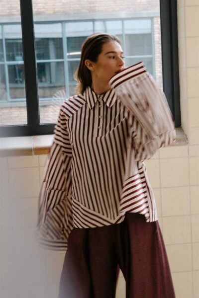 Oslo burgundy stripe Aimee The Label
