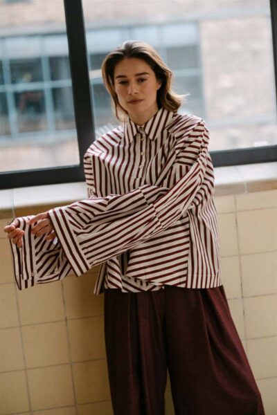 Oslo burgundy stripe Aimee The Label
