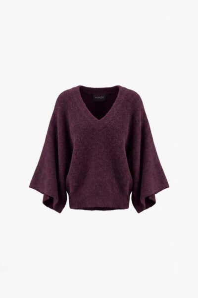Clippo knitted sweater burgundy Aimee The Label