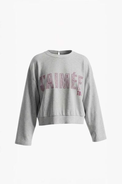 Elan sweater with embroidery sand Aimee The Label