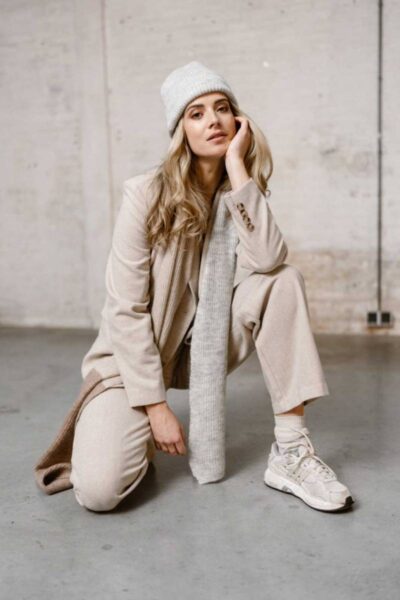 Dany blazer herringbone sand-white Aimee the Label