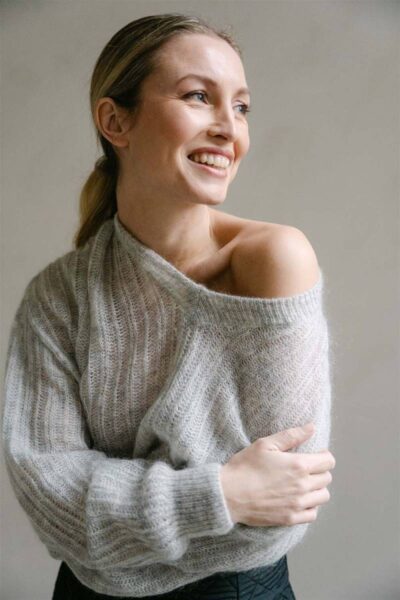 Taran knitted sweaters light grey Aimee The Label