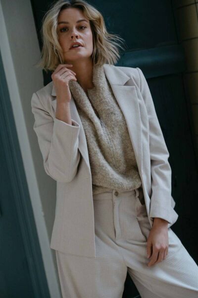 Rio ribcord blazer off white Aimee The Label