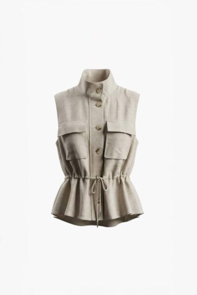 Talia waistcoat sand Aimee The Label