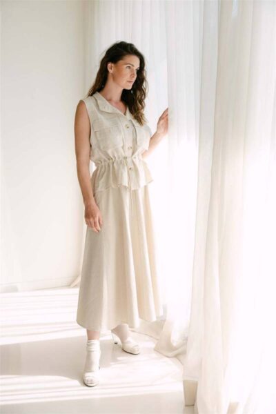 Talia waistcoat sand Aimee The Label