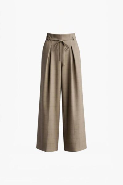 Nyk trouser sand check Aimee The Label