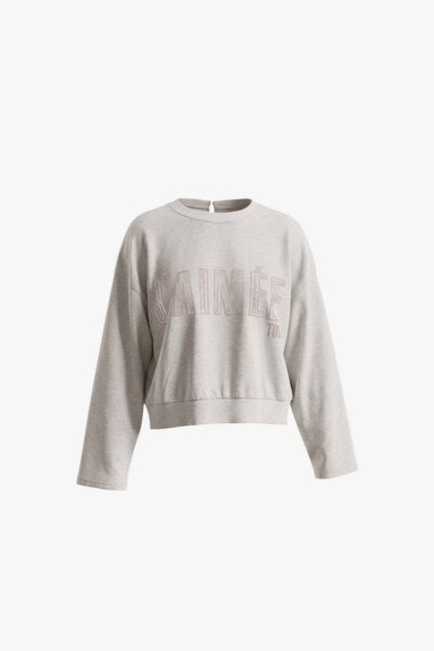 Elan sweater embroidery off white Aimee The Label