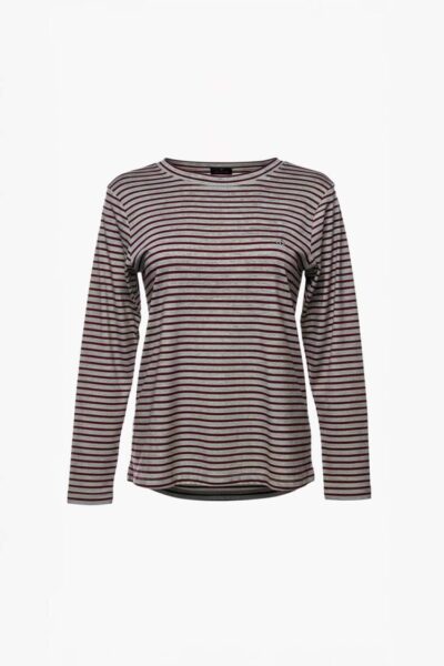 Zeno luca striped burgundy/grey Aimee The Label