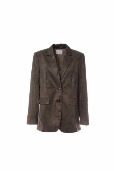 Ally blazer suedine green Aimee the Label