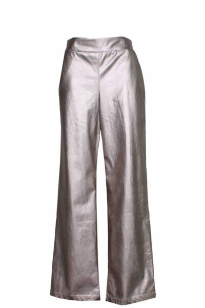 Pants wide vegan leather metallic Aimee the label