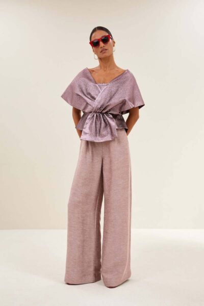 Simone metallic top dusty lilac By-Bar Amsterdam
