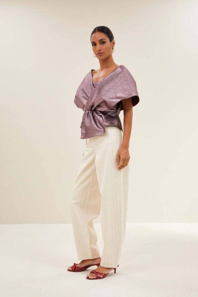 Simone metallic top dusty lilac By-Bar Amsterdam