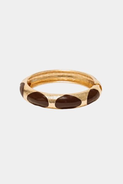 Addie bracelet dark brown/gold BOW19