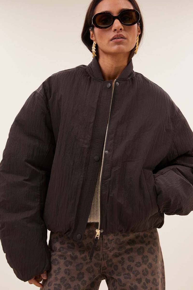 Bodie bomber jacket espresso By-Bar Amsterdam - Afbeelding 2