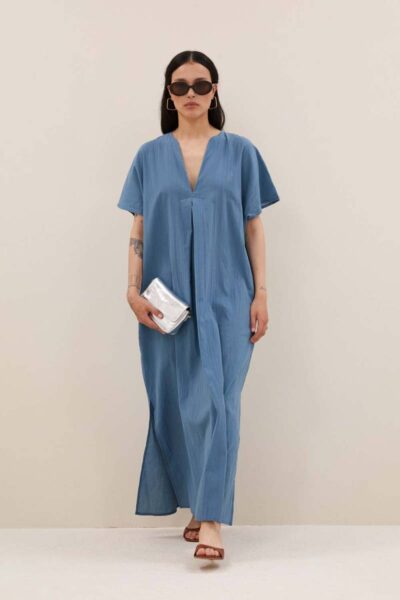 Bali dress stone blue By-Bar Amsterdam