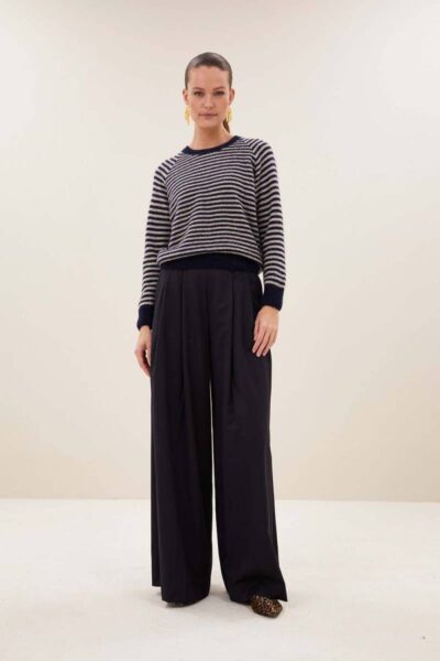 Sef solid pants dark navy By-Bar Amsterdam