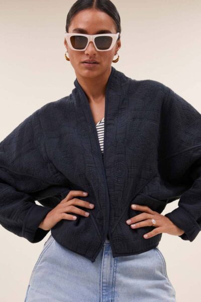 Flora jacket midnight By-Bar Amsterdam
