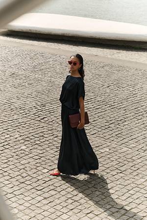 Metta skirt midnight By-Bar Amsterdam