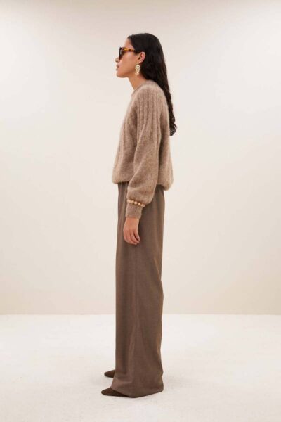 Benji melange pants biscuit melee By-Bar Amsterdam